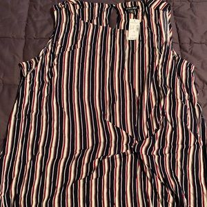 Striped sleeveless top